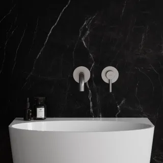 Omnires Y element natynkowy baterii umywalkowej podtynkowej z długą wylewką, nikiel szczotkowany Y1215HLRONI