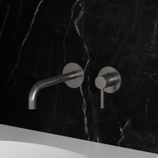 Omnires Y element natynkowy baterii umywalkowej podtynkowej z długą wylewką, nikiel szczotkowany Y1215HLRONI