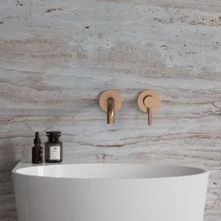 Omnires Y element natynkowy baterii umywalkowej podtynkowej z długą wylewką, miedź szczotkowana Y1215HLROCPB