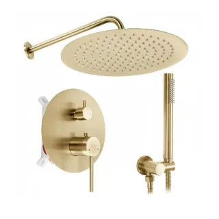 Rea ZESTAW PODTYNKOWY JS-7029BG FOSS CLIF ZŁOTY SZCZOT...