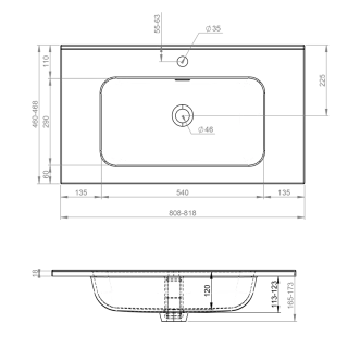 Elita UMYWALKA SKAPPA 80 WHITE HG RE040803068060