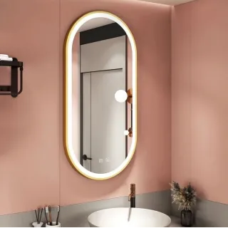 Rea LUSTRO LED OVL BRUSH GOLD 50X100CM HOM-02506