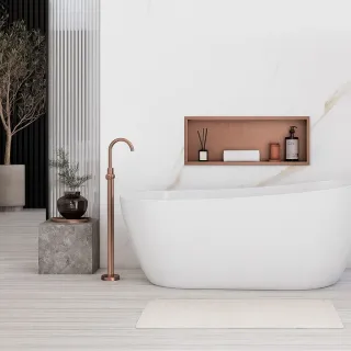 Rea PÓŁKA WNĘKOWA 10 30x60x10 MIEDŹ SZCZOTKOWANA REA-05609