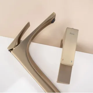 Rea BATERIA UMYWALKOWA JOE ZŁOTA SZCZOTKOWANA WYSOKA REA-B8991