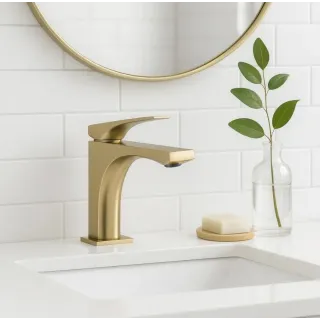 Rea BATERIA UMYWALKOWA JOE ZŁOTA SZCZOTKOWANA NISKA REA-B8990