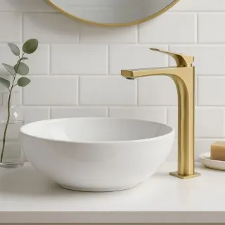 Rea BATERIA UMYWALKOWA JOE ZŁOTA SZCZOTKOWANA WYSOKA REA-B8991