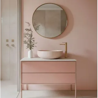 Rea BATERIA UMYWALKOWA DROP MIEDŹ SZCZOTKOWANA WYSOKA REA-B8972