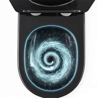 Rea WC - CARLO MINI TORNADO BRUSH GOLD BLACK REA-C4330