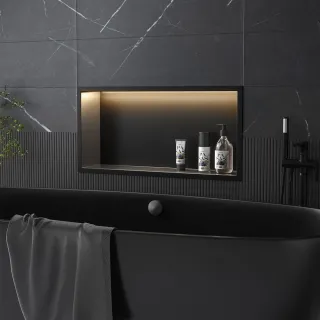 Rea PÓŁKA WNĘKOWA LED 60x30x10 cm BLACK REA-08541