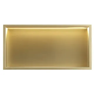 Rea PÓŁKA WNĘKOWA LED 60x30x10 cm BRUSH GOLD REA-08543