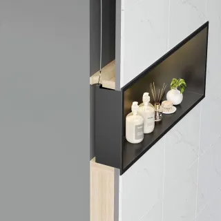 Rea PÓŁKA WNĘKOWA LED 60x30x10 cm BLACK REA-08541