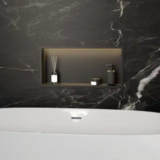 Rea PÓŁKA WNĘKOWA LED 60x30x10 cm BLACK REA-08541