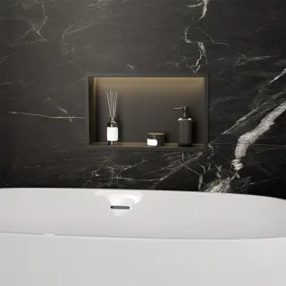 Rea PÓŁKA WNĘKOWA LED 30x45x10 cm BLACK REA-08546