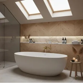 Rea BATERIA WANNOWA DROP ZŁOTA SZCZOTKOWANA REA-B6399