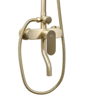 Rea ZESTAW NATRYSKOWY DROP ZŁOTY SZCZOTKOWANY REA-P7063