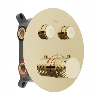 Rea ZESTAW NATRYSKOWY PODTY LUNGO DIAMOND ZŁOTY TERMOS REA-P6965