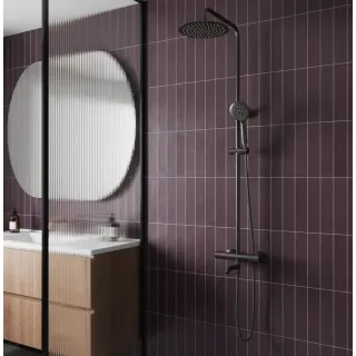 Rea ZESTAW NATRYSKOWO-WANNOWY LUNGO TYTAN TERMOSTAT REA-P6386