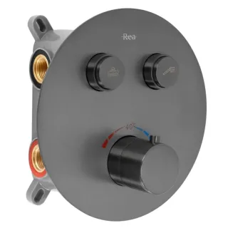Rea ZESTAW NATRYSKOWY PODTYNKOWY LUNGO TYTAN TERMOSTAT REA-P6385