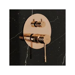 Rea ZESTAW NATRYSKOWY PODTY LUNGO DIAMOND MIEDŹ + BOX REA-P5657