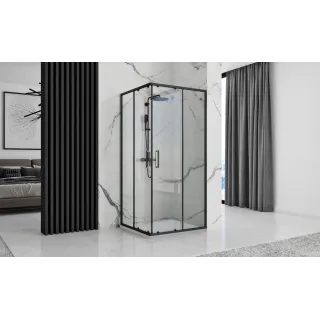 Rea BRODZIK BAZALT WHITE 80x120 + SYFON REA-K3900