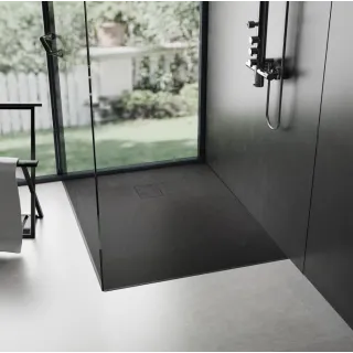 Rea BRODZIK MAGNUM BLACK 90x90 + SYFON REA-K3910