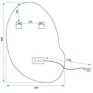 Rea LUSTRO P11230 LED CLOUD C 80x60cm HOM-05504