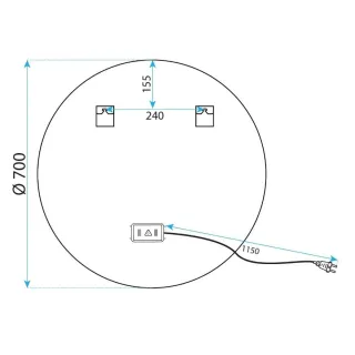 Rea LUSTRO LED MMJ BRUSH GOLD 60cm HOM-05506