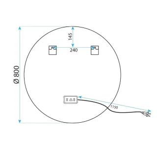 Rea LUSTRO LED MMJ BLACK 90cm HOM-05515