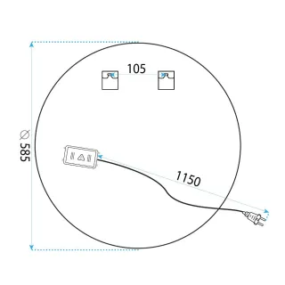 Rea LUSTRO P11240 LED BAS 60cm HOM-05518