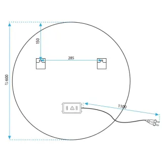 Rea LUSTRO LED BLUETOOTH FFJ 60CM HOM-06501