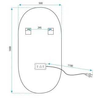 Rea LUSTRO LED OVL GOLD 50X100CM HOM-02606