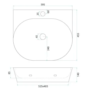 Rea UMYWALKA KIM 60 - NABLATOWA/ŚCIENNA REA-U6683