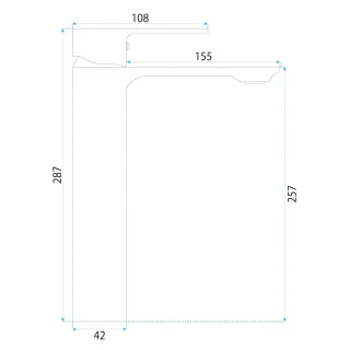 Rea BATERIA UMYWALKOWA DROP ZŁOTA SZCZOTKOWANA WYSOKA REA-B4637