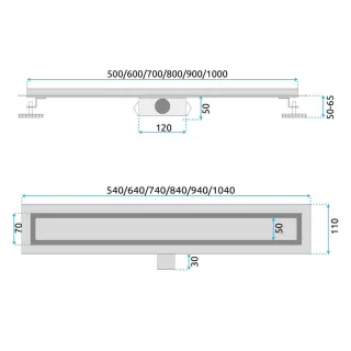 Rea ODPŁYW NEOX MIEDŹ SZCZOTKOWANA 900 REA-G4889