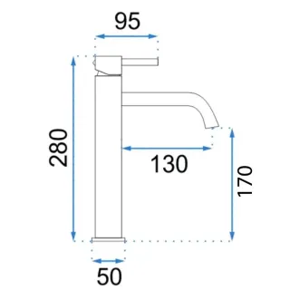Rea BATERIA UMYWALKOWA LUNGO TYTAN WYSOKA REA-B8986