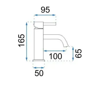 Rea BATERIA UMYWALKOWA LUNGO GRIP MIEDŹ SZCZOT NISKA REA-B8987