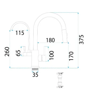 Rea BATERIA KUCHENNA ECO FRESH ZŁOTA REA-B8989