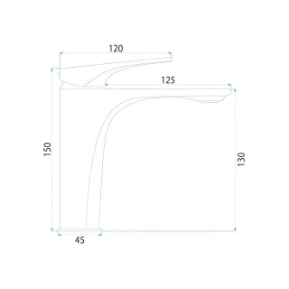 Rea BATERIA UMYWALKOWA JOE ZŁOTA SZCZOTKOWANA NISKA REA-B8990