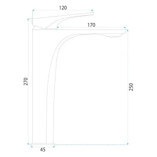 Rea BATERIA UMYWALKOWA JOE ZŁOTA SZCZOTKOWANA WYSOKA REA-B8991