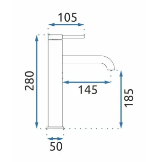 Rea BATERIA UMYWALKOWA JS-B801-1N SPOT NIKIEL SZCZ WYS REA-B2068