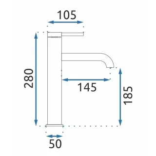 Rea BATERIA UMYWALKOWA JS-B801-1BRG SPOT MIEDŹ SZCZ WY REA-B2069