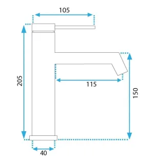 Rea BATERIA UMYWALKOWA JS-B310BRG FOSS MIEDŹ SZCZ NISK REA-B2085