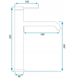 Rea BATERIA UMYWALKOWA JS-B311-1BRG CLIF MIEDŹ SZCZ WY REA-B2088