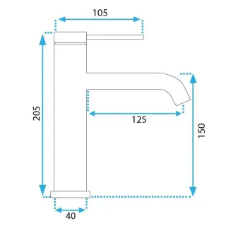 Rea BATERIA UMYWALKOWA JS-B311BRG CLIF MIEDŹ SZCZ NISK REA-B2087