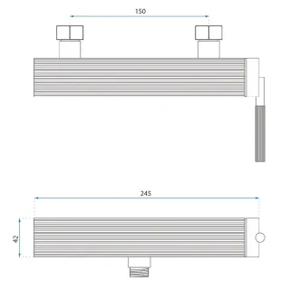 Rea BATERIA PRYSZNICOWA JS-B34804BRG ARGON MIEDŹ SZCZO REA-B2092