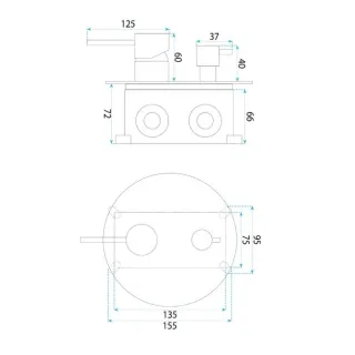 Rea ZESTAW NATRYSKOWY PODTY LUNGO DIAMOND ZŁOTY + BOX REA-P6964