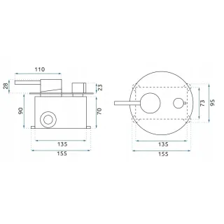 Rea BATERIA WANNOWA PODTYNKOWA LUNGO TYTAN + BOX REA-B6388