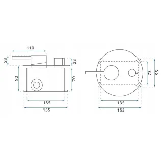 Rea ZESTAW NATRYSKOWO-WANNOWY Z WYLEWKĄ LUNGO TYTAN REA-P6380