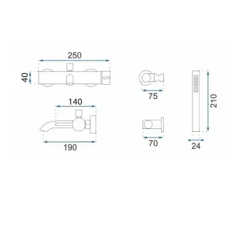 Rea BATERIA WANNOWA LUNGO GRIP TYTAN REA-B2352