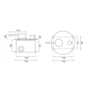Rea ZESTAW NATR PODTYNKOWY LUNGO GRIP MIEDŹ SZCZ + BOX REA-P5651